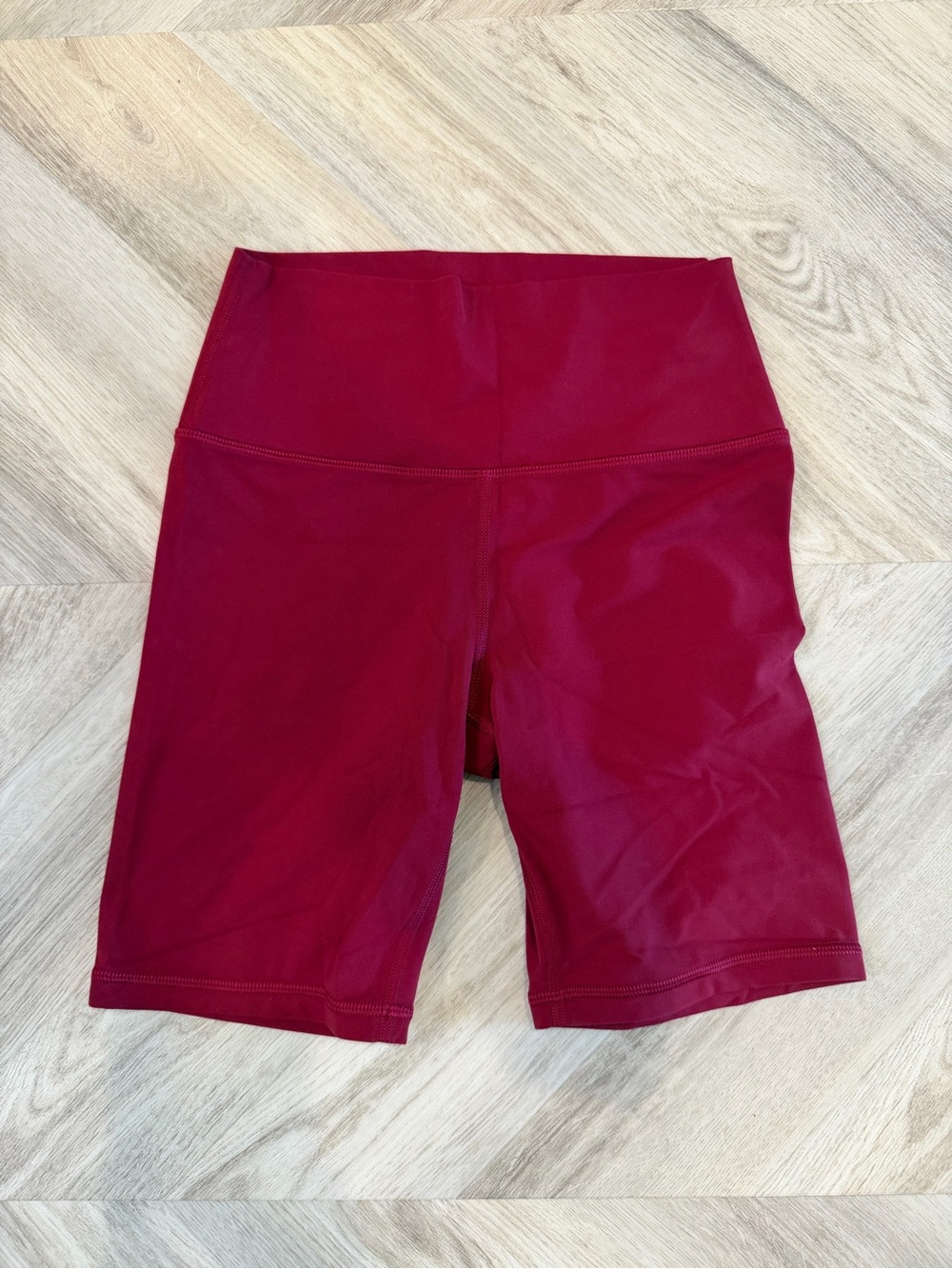 Athleta Maroon High-Rise Bike Shorts